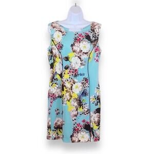 TARAHI ASL Sleeveless Floral Sheath Dress size 10P